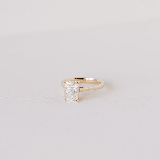 Cushion Hidden Halo Lab Grown Diamond Engagement Ring