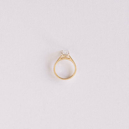 Cushion Hidden Halo Lab Grown Diamond Engagement Ring