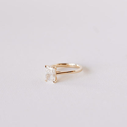Cushion Hidden Halo Lab Grown Diamond Engagement Ring