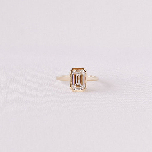 Cushion Hidden Halo Lab Grown Diamond Engagement Ring