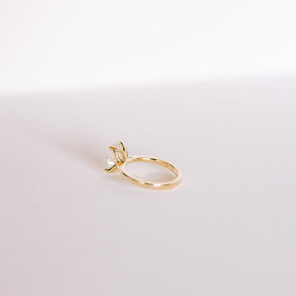 Cushion Hidden Halo Lab Grown Diamond Engagement Ring