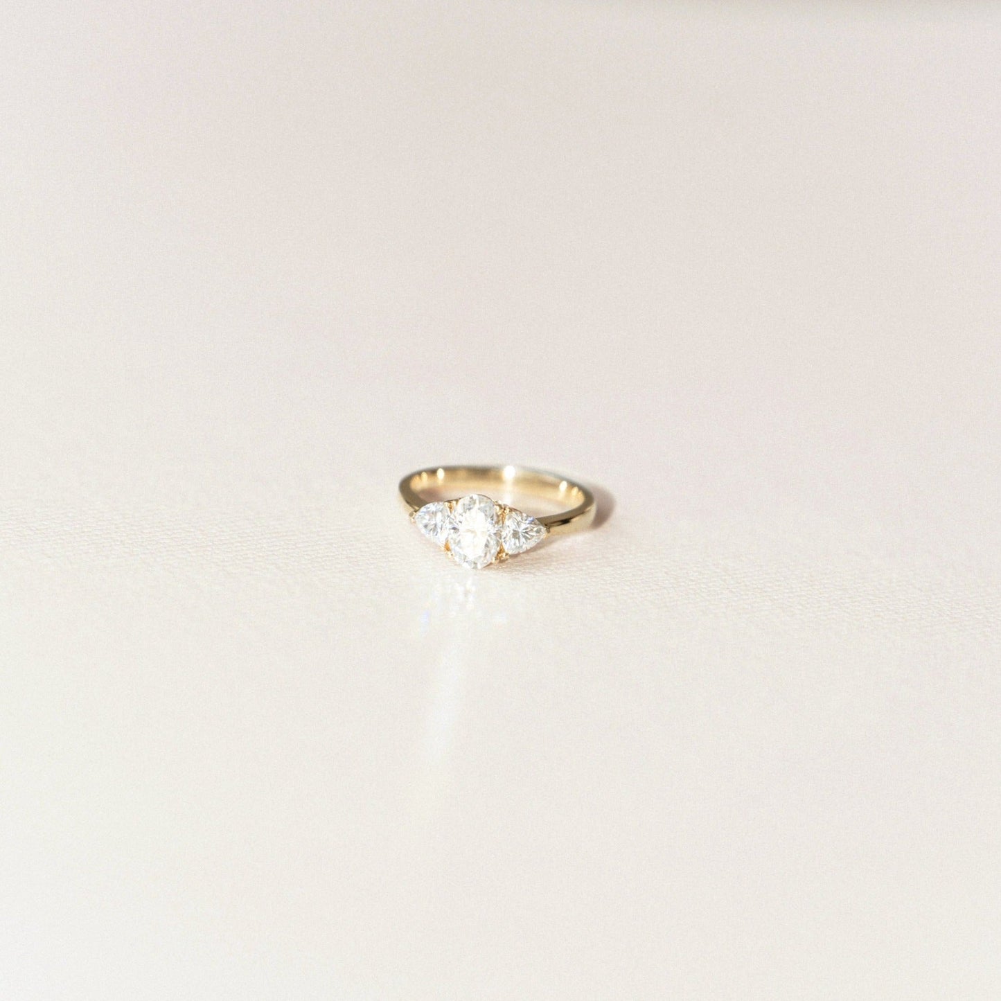 Cushion Hidden Halo Lab Grown Diamond Engagement Ring