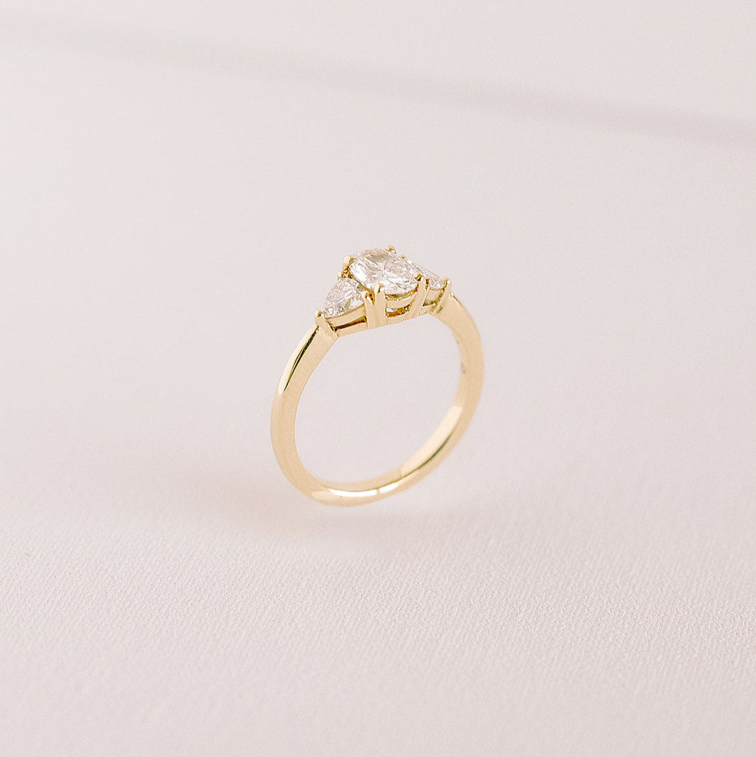 Cushion Hidden Halo Lab Grown Diamond Engagement Ring