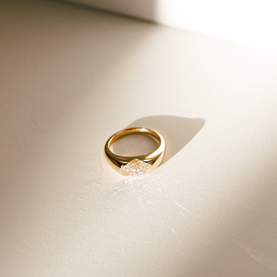 Cushion Hidden Halo Lab Grown Diamond Engagement Ring