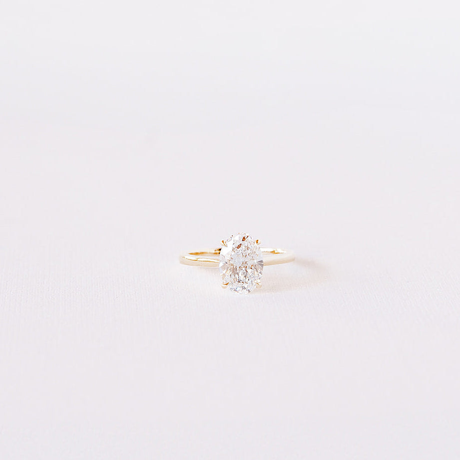 Cushion Hidden Halo Lab Grown Diamond Engagement Ring