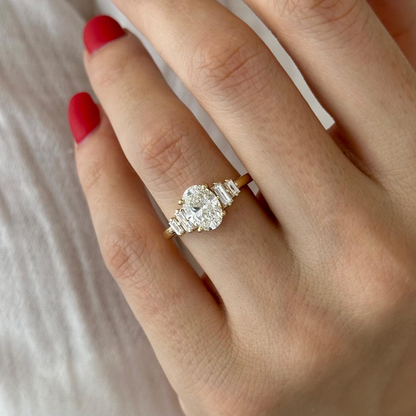 Round Halo, Pave & Split Shank Engagement Ring – 1.93 CT Lab Grown Diamond