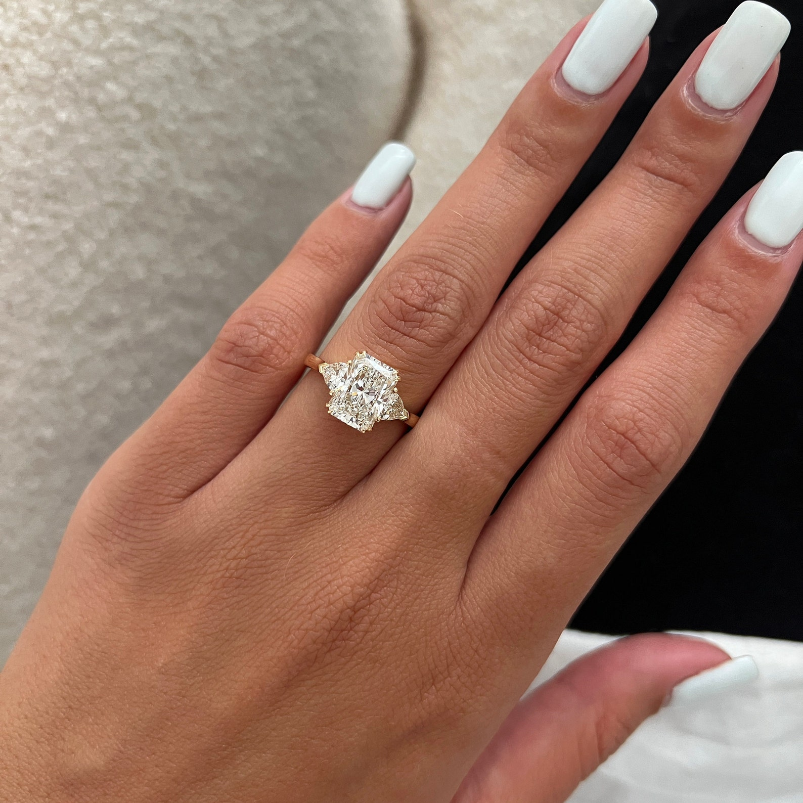 Round Halo, Pave & Split Shank Engagement Ring – 1.93 CT Lab Grown Diamond