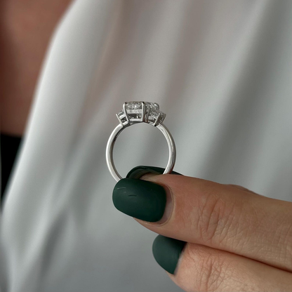 Round Halo, Pave & Split Shank Engagement Ring – 1.93 CT Lab Grown Diamond
