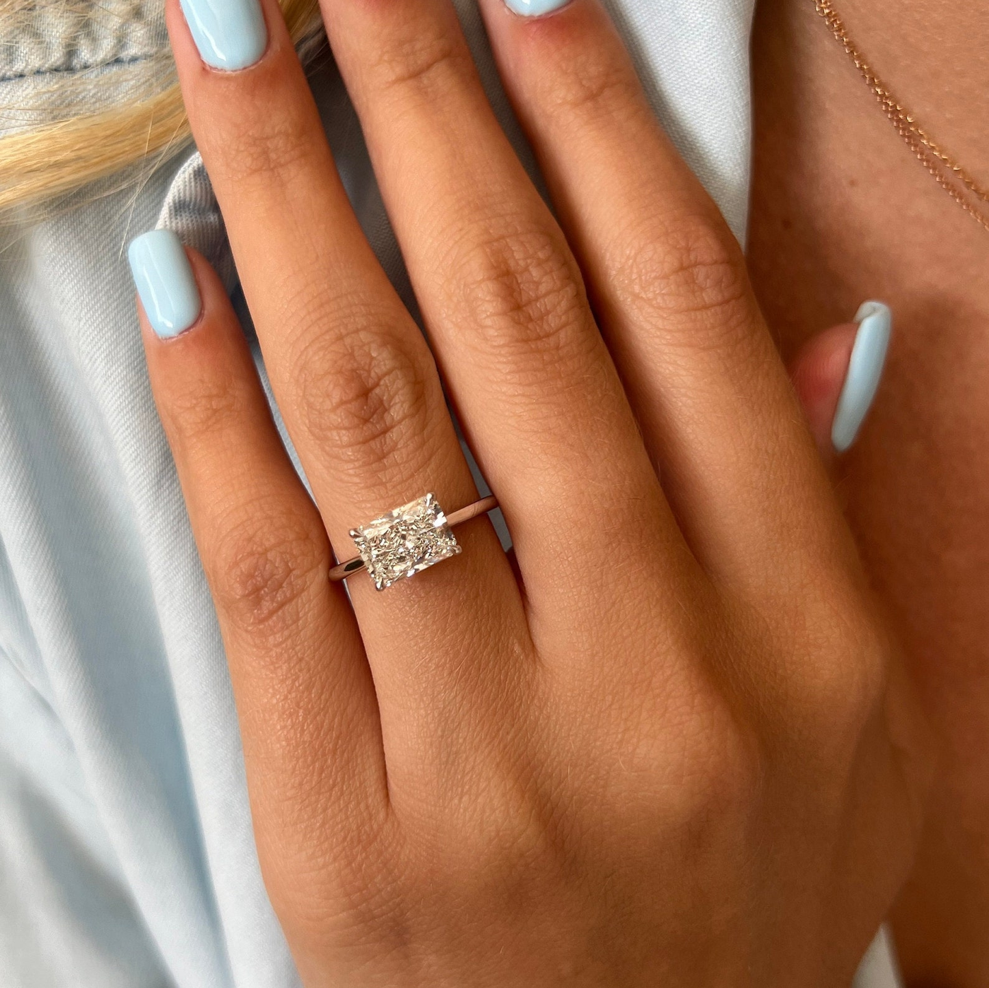 Round Halo, Pave & Split Shank Engagement Ring – 1.93 CT Lab Grown Diamond