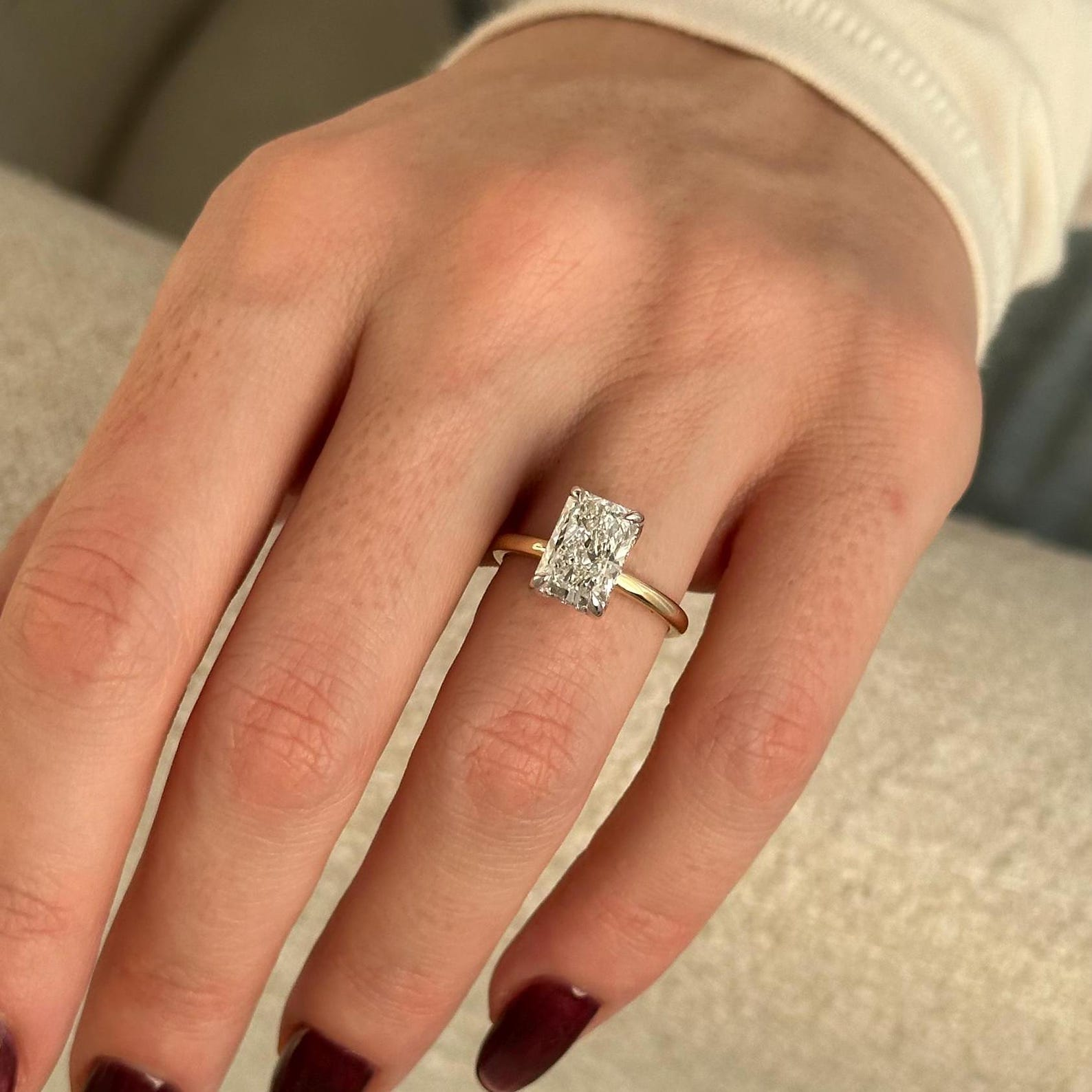 Round Halo, Pave & Split Shank Engagement Ring – 1.93 CT Lab Grown Diamond