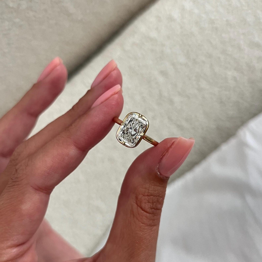Round Halo, Pave & Split Shank Engagement Ring – 1.93 CT Lab Grown Diamond