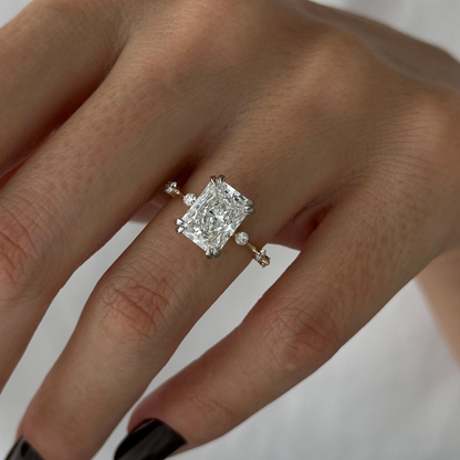 Round Halo, Pave & Split Shank Engagement Ring – 1.93 CT Lab Grown Diamond