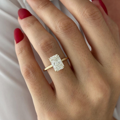 Round Halo, Pave & Split Shank Engagement Ring – 1.93 CT Lab Grown Diamond