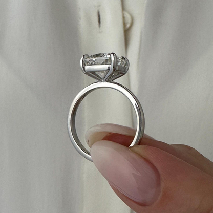 Round Halo, Pave & Split Shank Engagement Ring – 1.93 CT Lab Grown Diamond