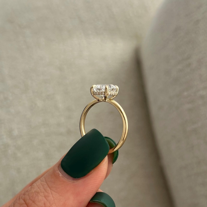 Round Halo, Pave & Split Shank Engagement Ring – 1.93 CT Lab Grown Diamond