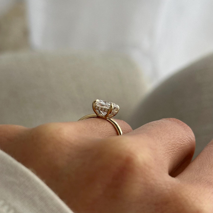 Round Halo, Pave & Split Shank Engagement Ring – 1.93 CT Lab Grown Diamond