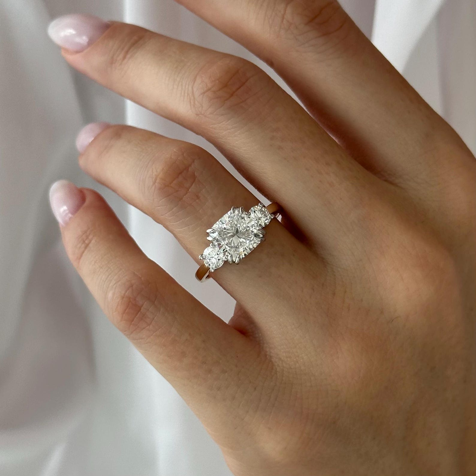 Round Halo, Pave & Split Shank Engagement Ring – 1.93 CT Lab Grown Diamond