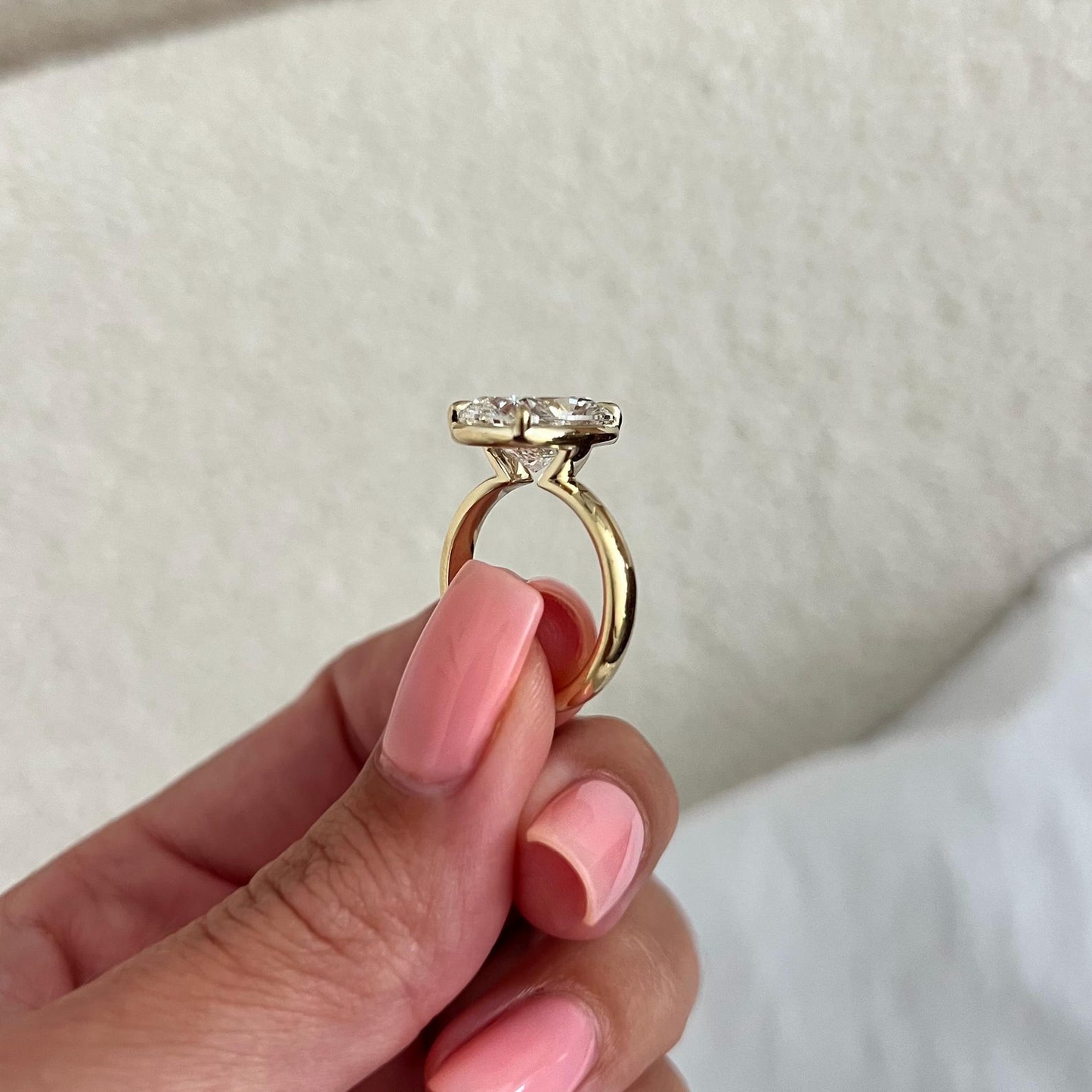 Round Halo, Pave & Split Shank Engagement Ring – 1.93 CT Lab Grown Diamond