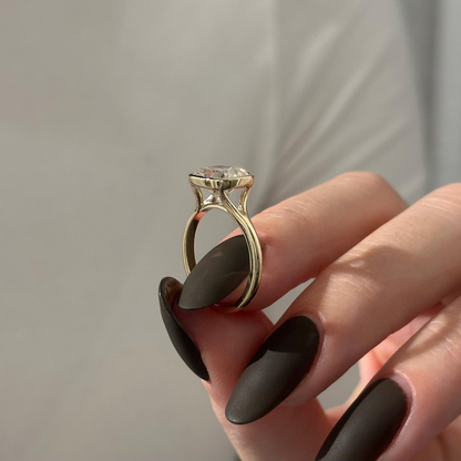 Round Halo, Pave & Split Shank Engagement Ring – 1.93 CT Lab Grown Diamond