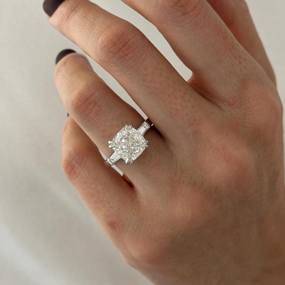 Round Halo, Pave & Split Shank Engagement Ring – 1.93 CT Lab Grown Diamond