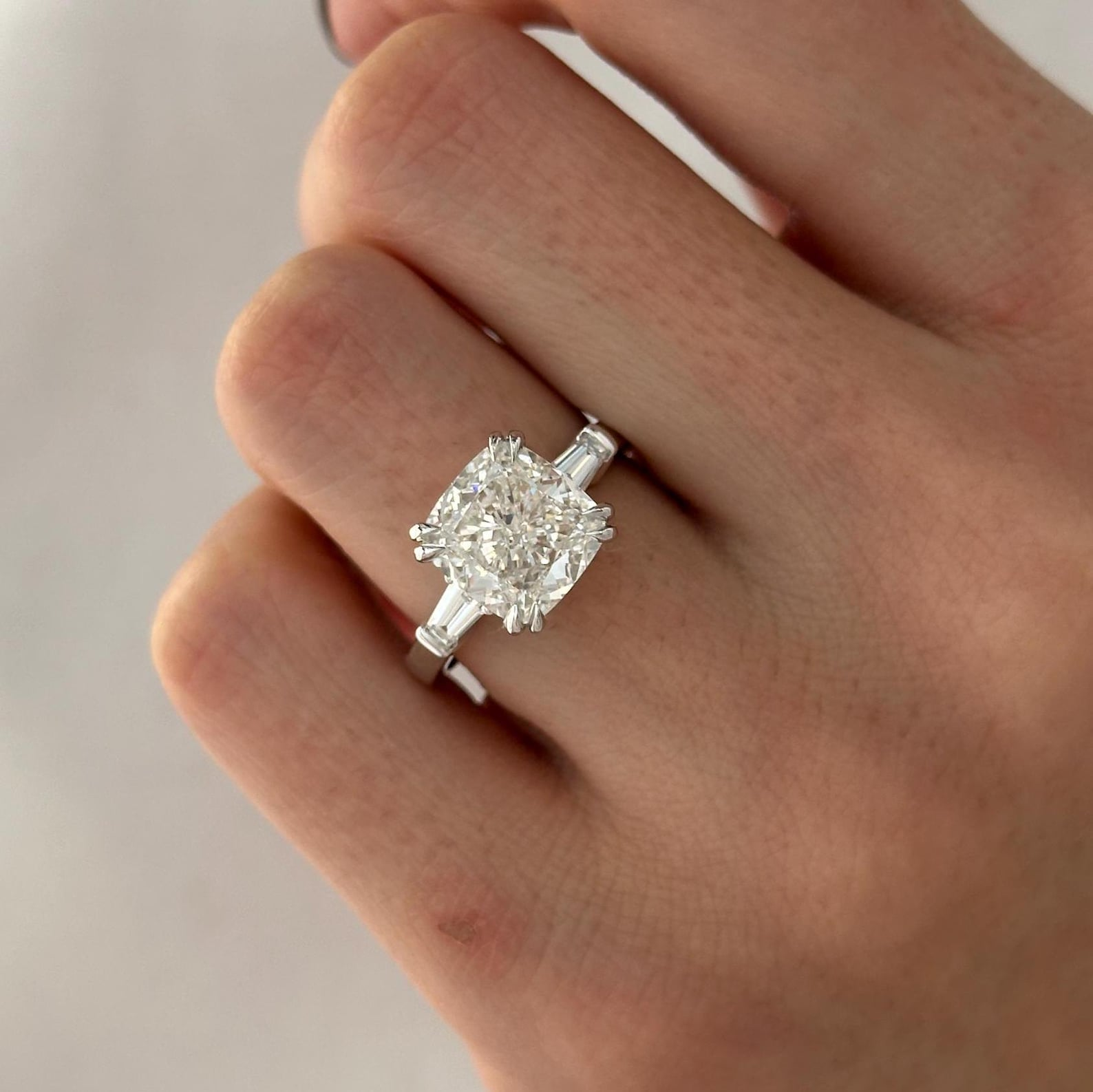 Round Halo, Pave & Split Shank Engagement Ring – 1.93 CT Lab Grown Diamond