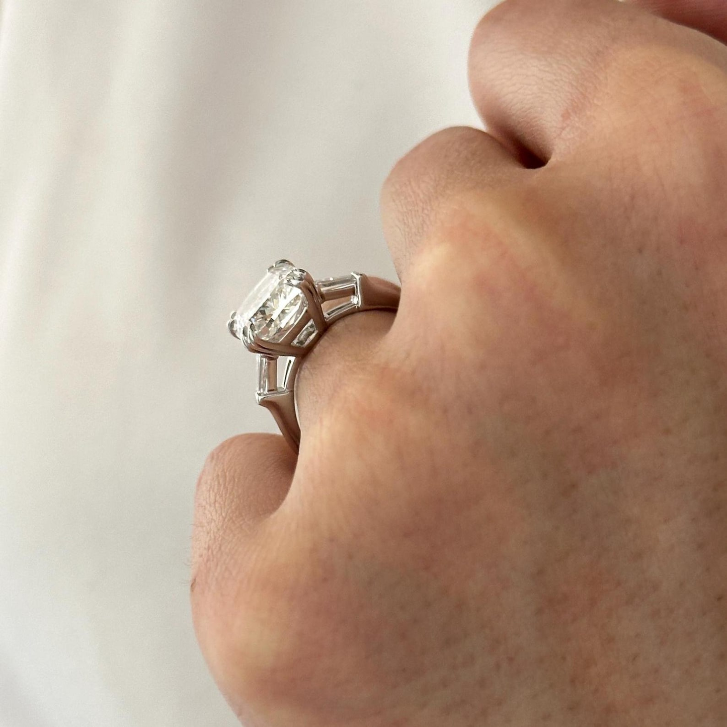 Round Halo, Pave & Split Shank Engagement Ring – 1.93 CT Lab Grown Diamond