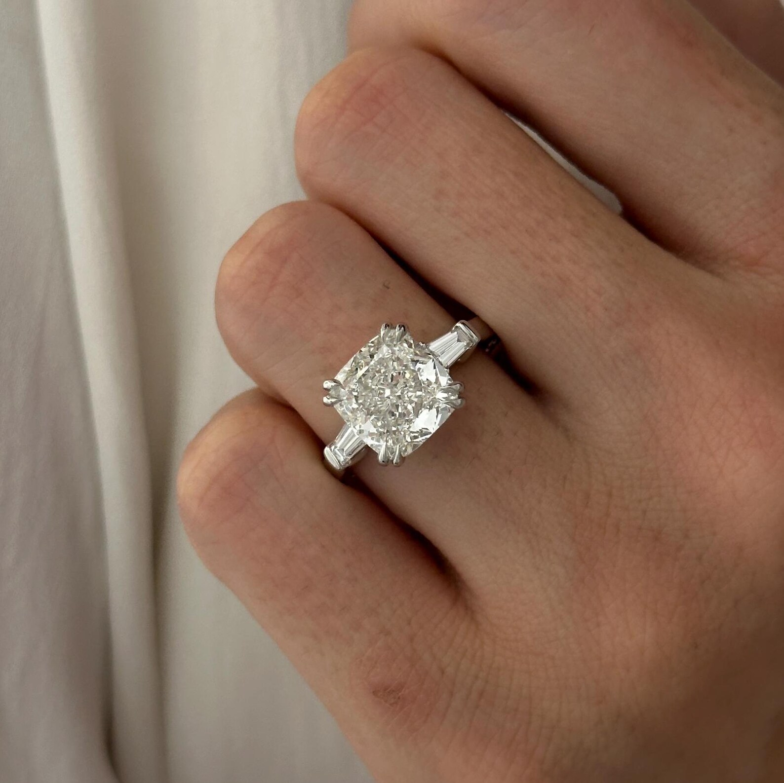 Round Halo, Pave & Split Shank Engagement Ring – 1.93 CT Lab Grown Diamond