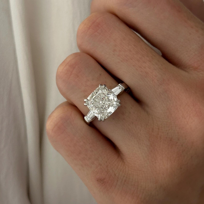 Round Halo, Pave & Split Shank Engagement Ring – 1.93 CT Lab Grown Diamond
