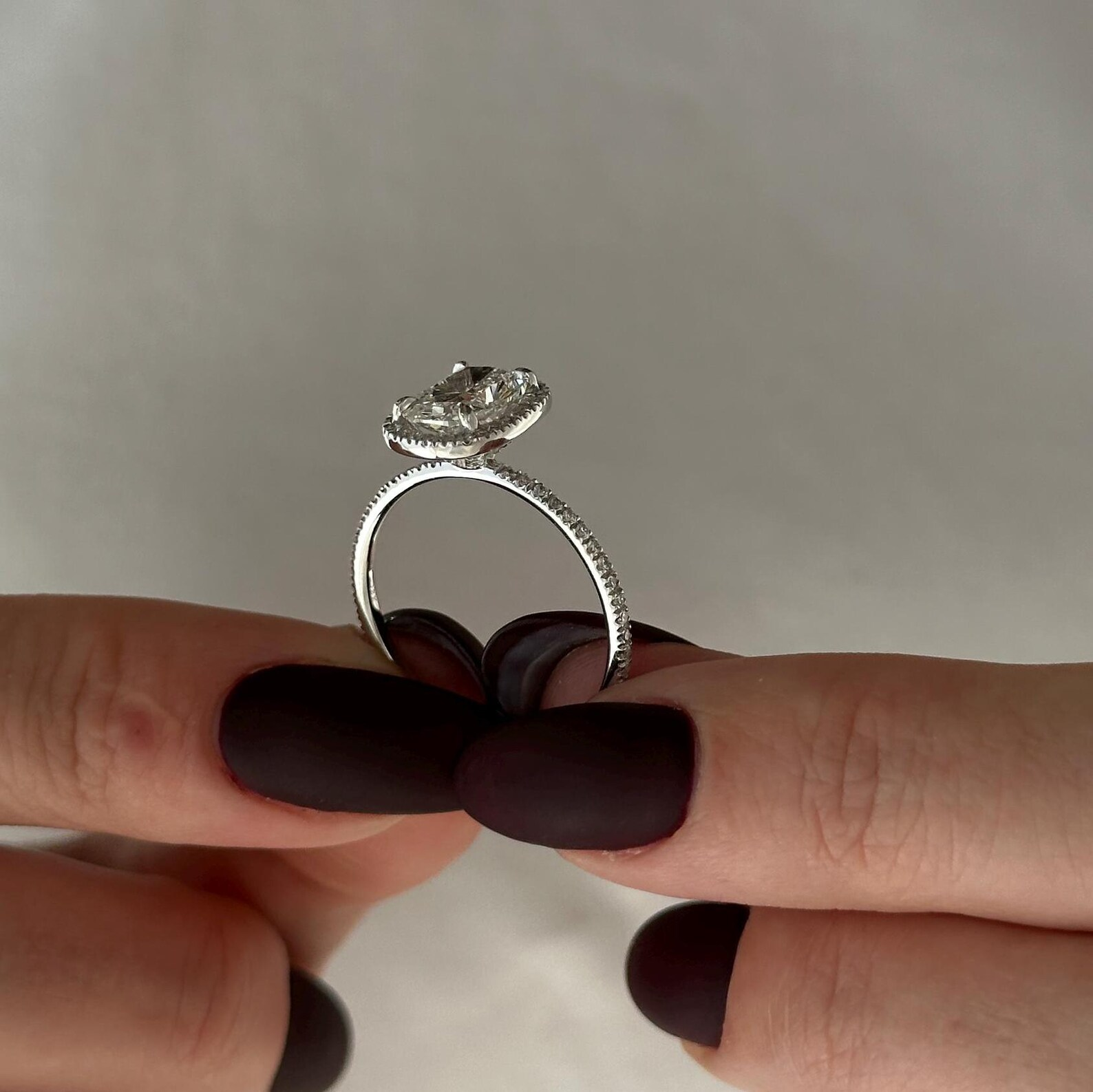 Round Halo, Pave & Split Shank Engagement Ring – 1.93 CT Lab Grown Diamond