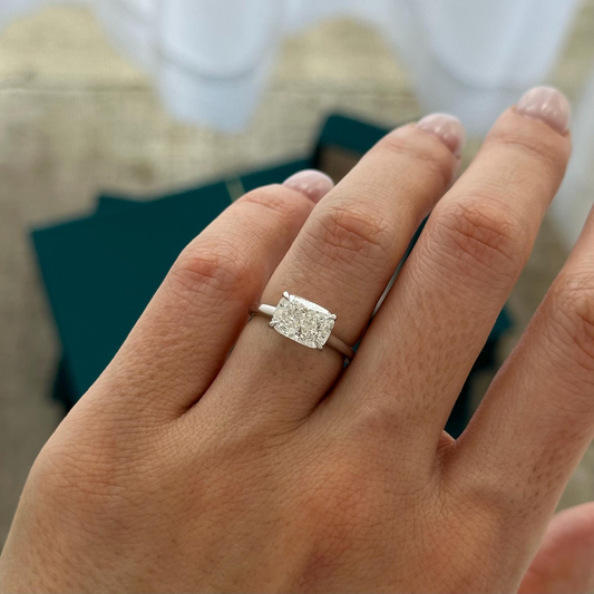 Round Halo, Pave & Split Shank Engagement Ring – 1.93 CT Lab Grown Diamond