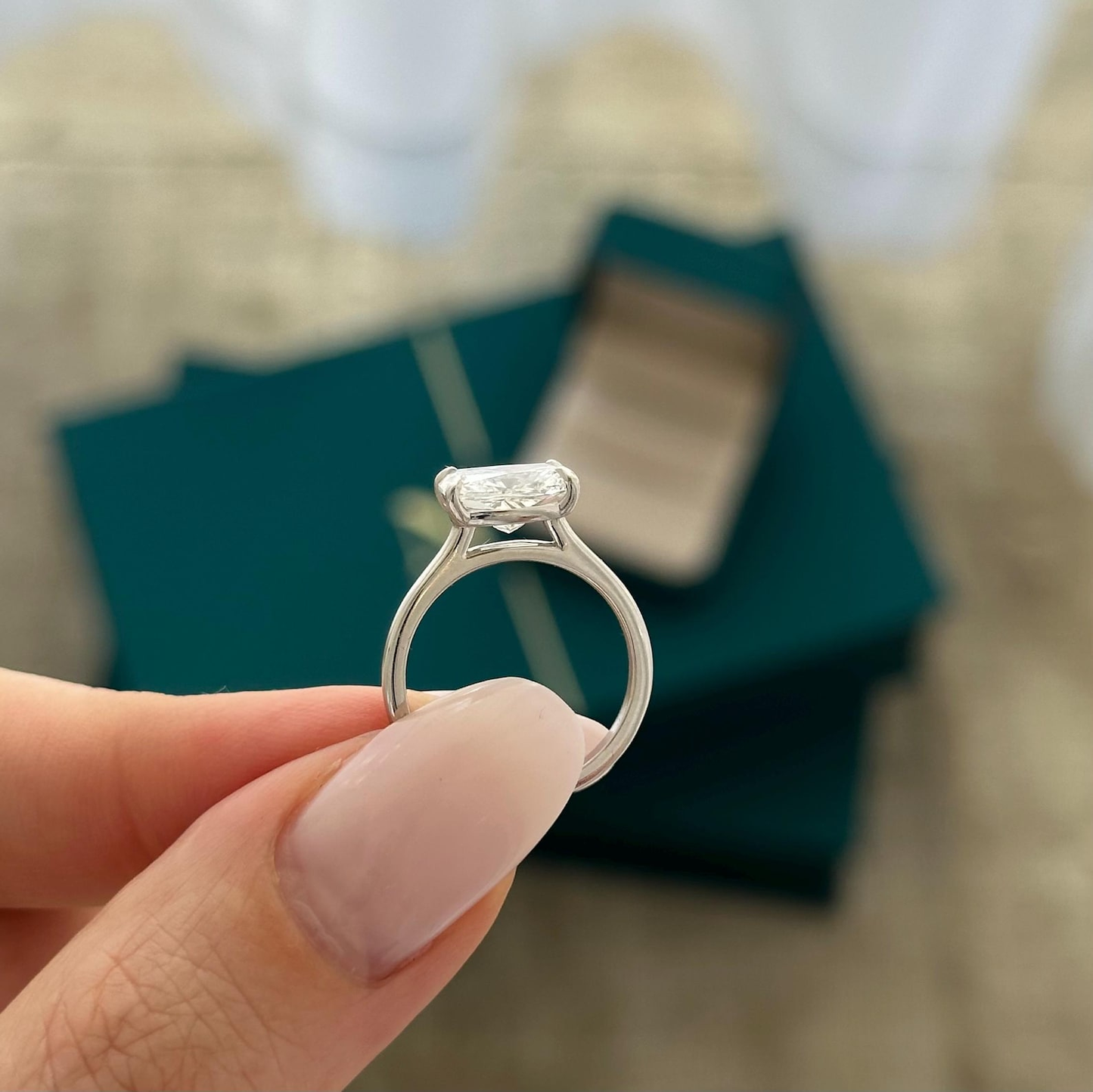 Round Halo, Pave & Split Shank Engagement Ring – 1.93 CT Lab Grown Diamond