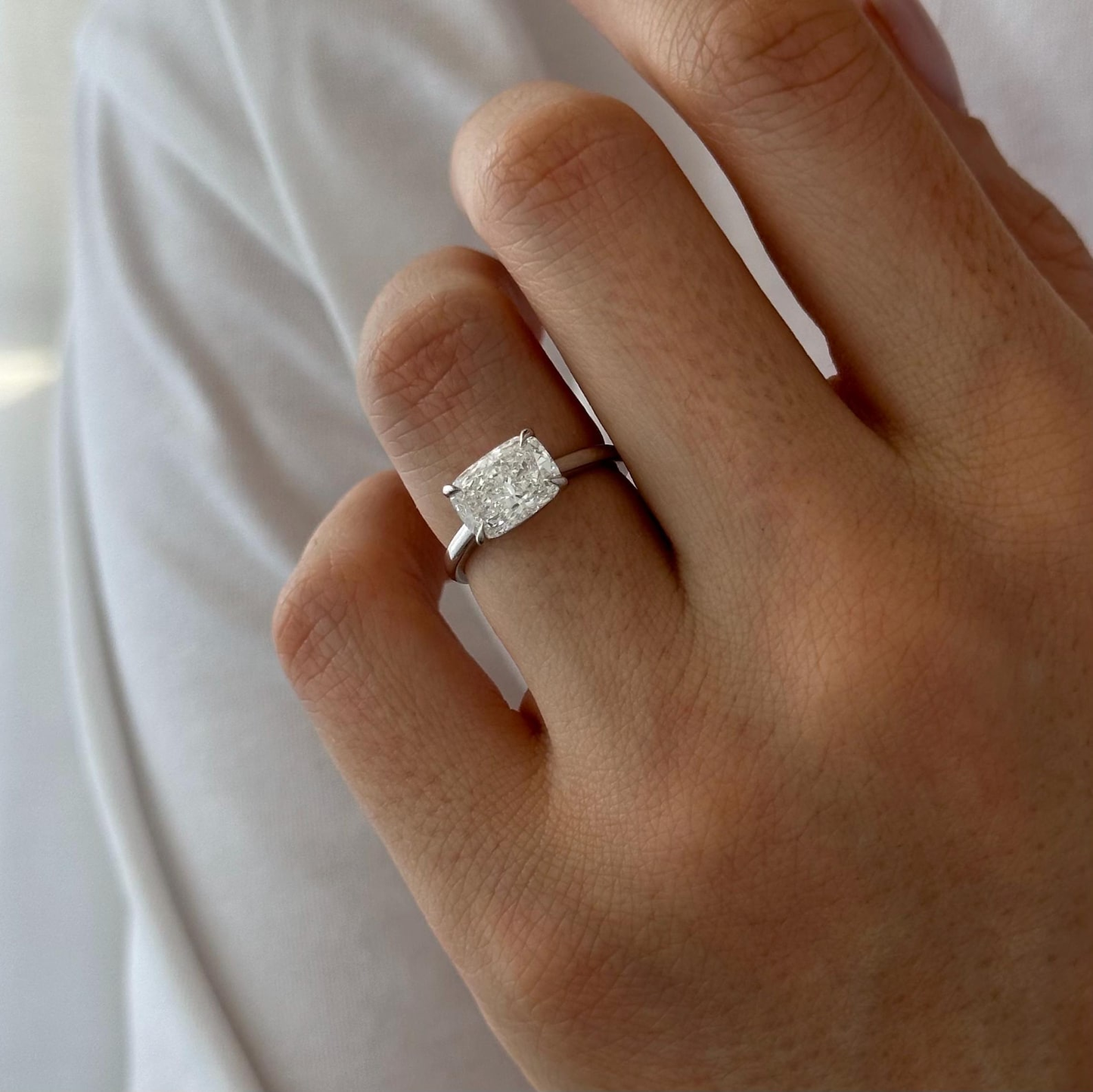 Round Halo, Pave & Split Shank Engagement Ring – 1.93 CT Lab Grown Diamond