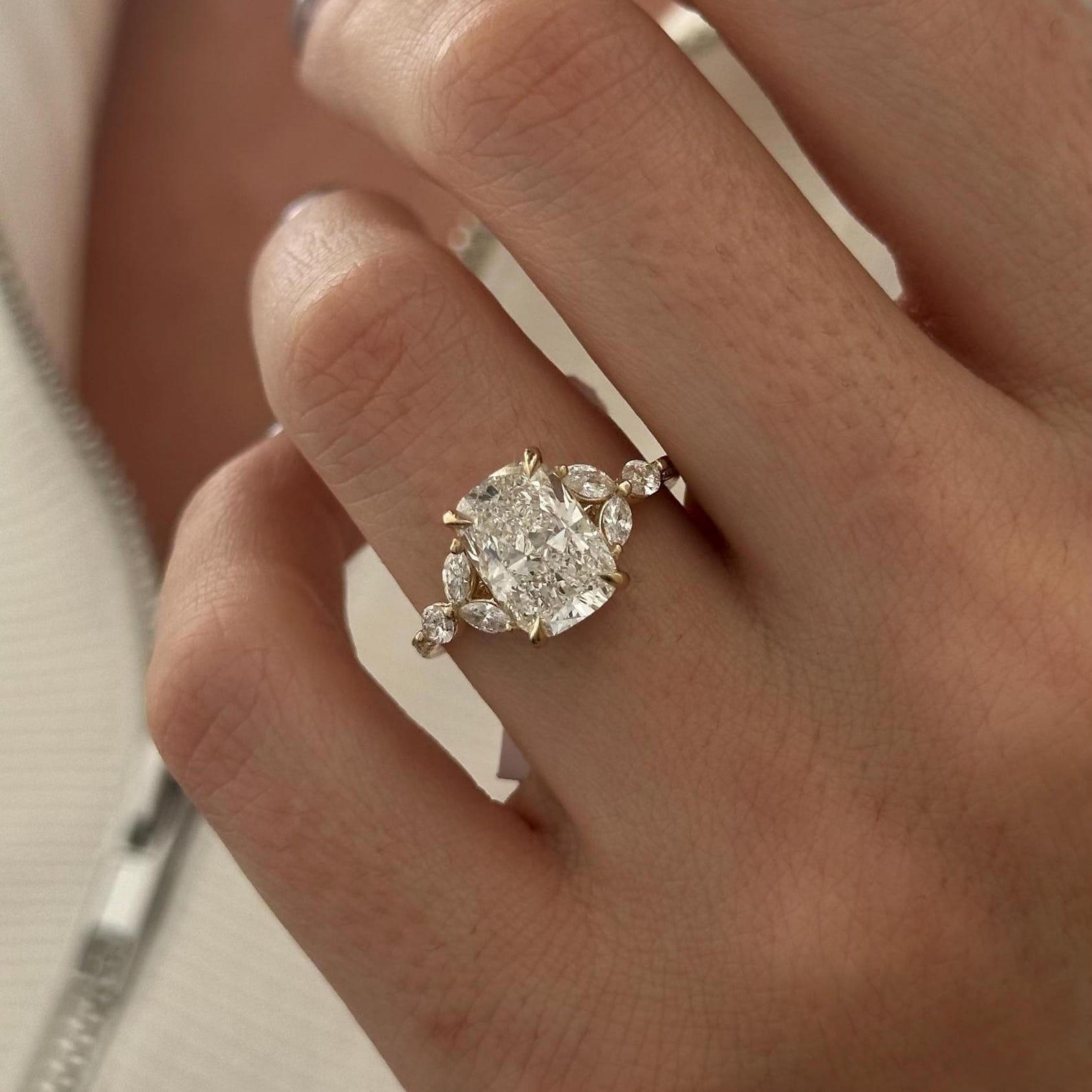 Round Halo, Pave & Split Shank Engagement Ring – 1.93 CT Lab Grown Diamond