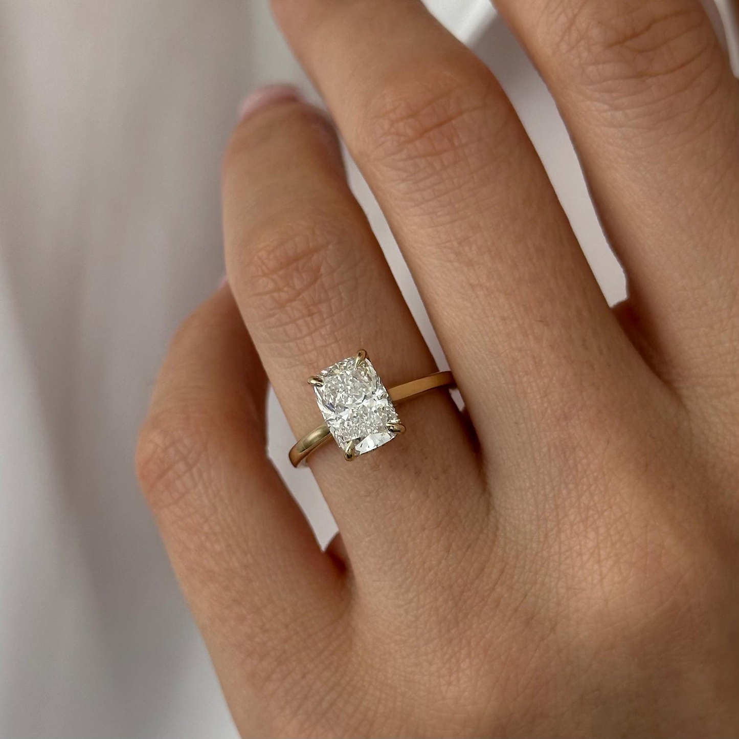 Round Halo, Pave & Split Shank Engagement Ring – 1.93 CT Lab Grown Diamond