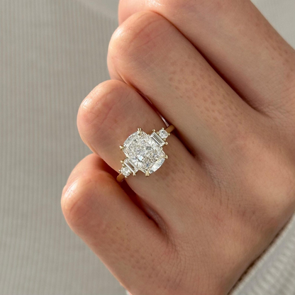 Round Halo, Pave & Split Shank Engagement Ring – 1.93 CT Lab Grown Diamond