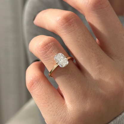 Round Halo, Pave & Split Shank Engagement Ring – 1.93 CT Lab Grown Diamond