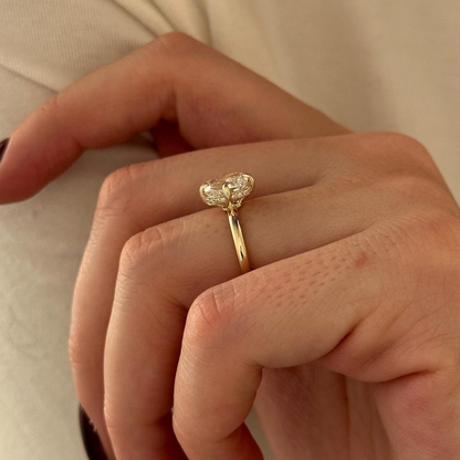 Round Halo, Pave & Split Shank Engagement Ring – 1.93 CT Lab Grown Diamond