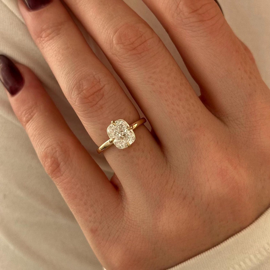 Round Halo, Pave & Split Shank Engagement Ring – 1.93 CT Lab Grown Diamond