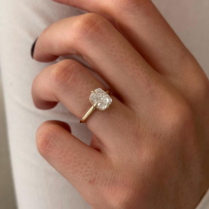 Round Halo, Pave & Split Shank Engagement Ring – 1.93 CT Lab Grown Diamond