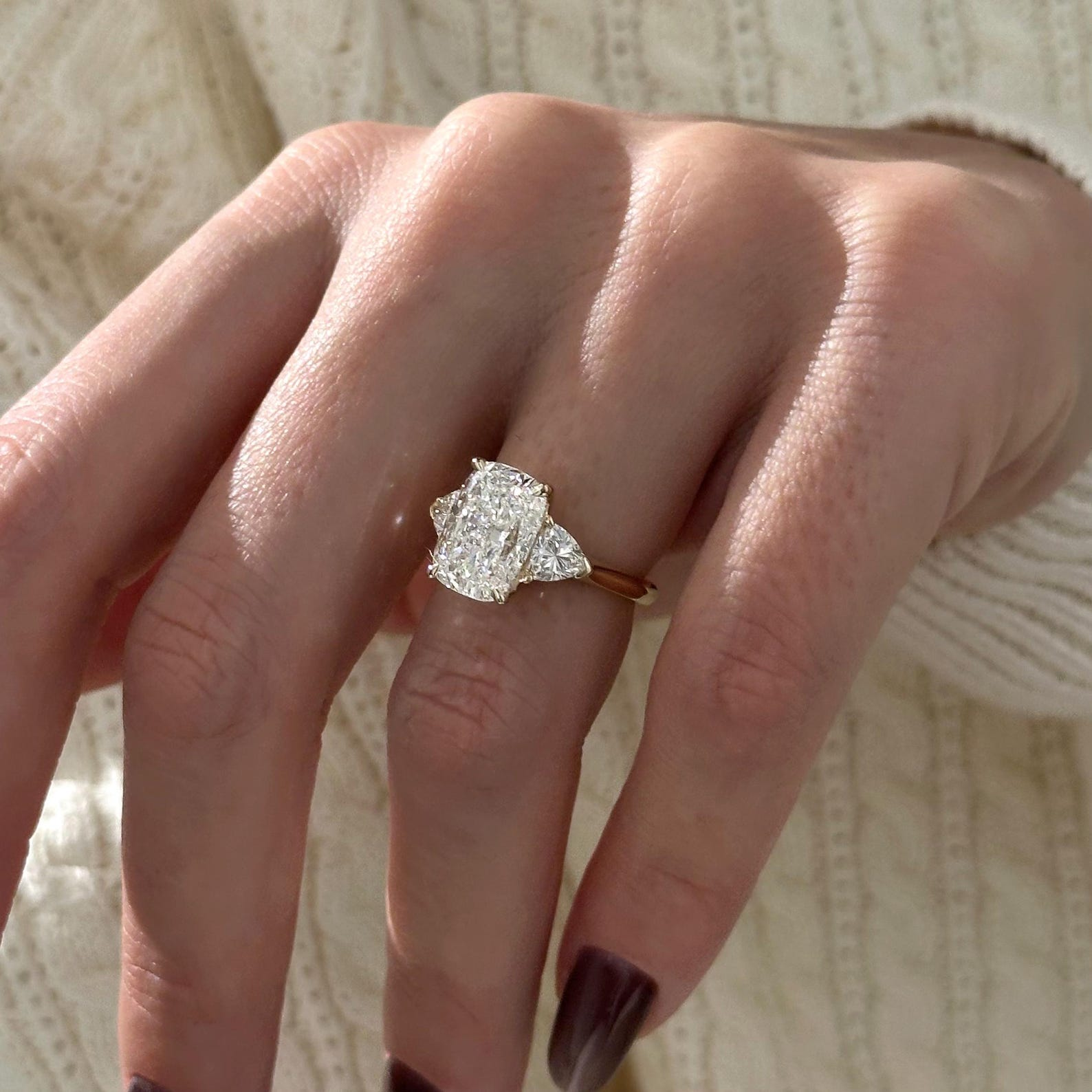 Round Halo, Pave & Split Shank Engagement Ring – 1.93 CT Lab Grown Diamond