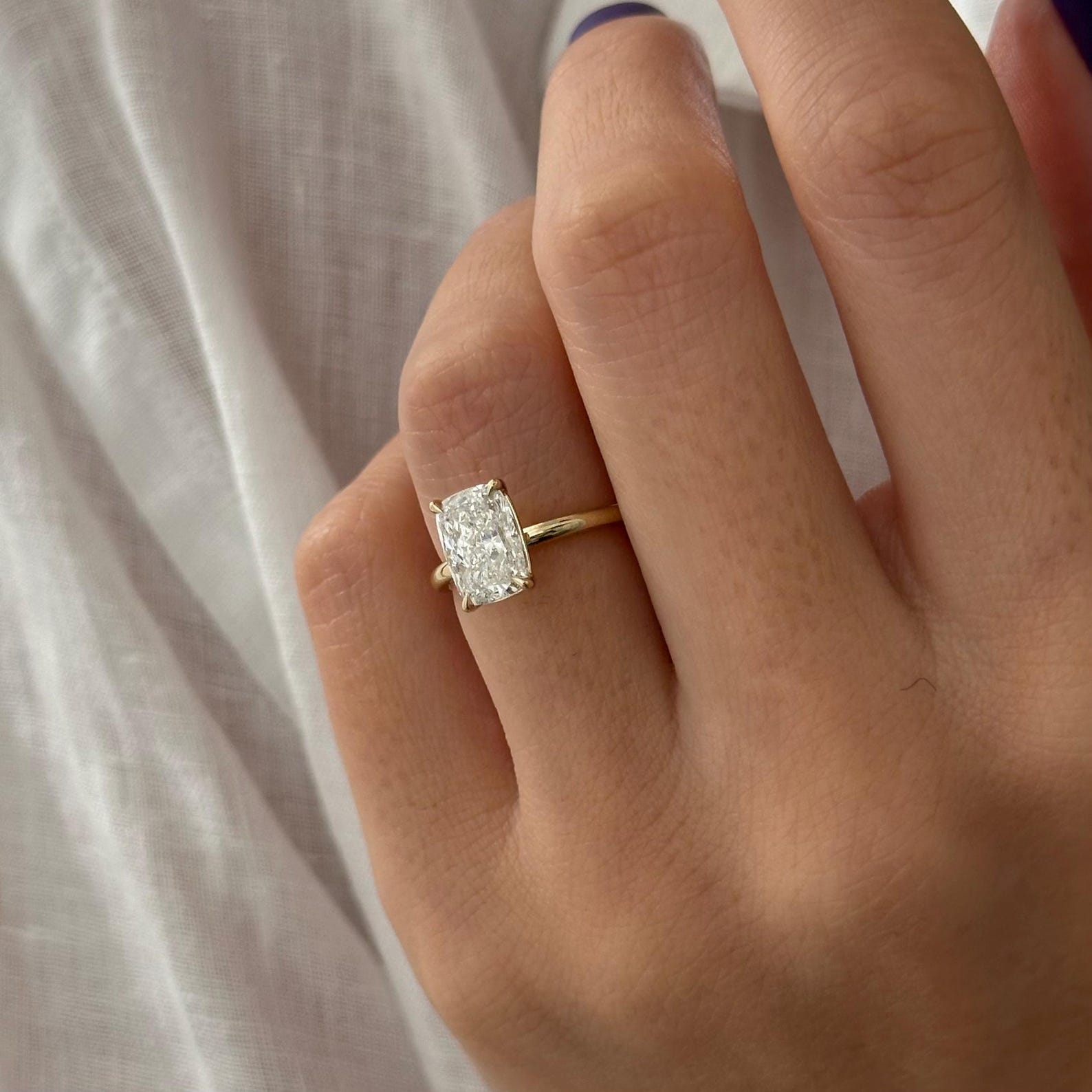 Round Halo, Pave & Split Shank Engagement Ring – 1.93 CT Lab Grown Diamond