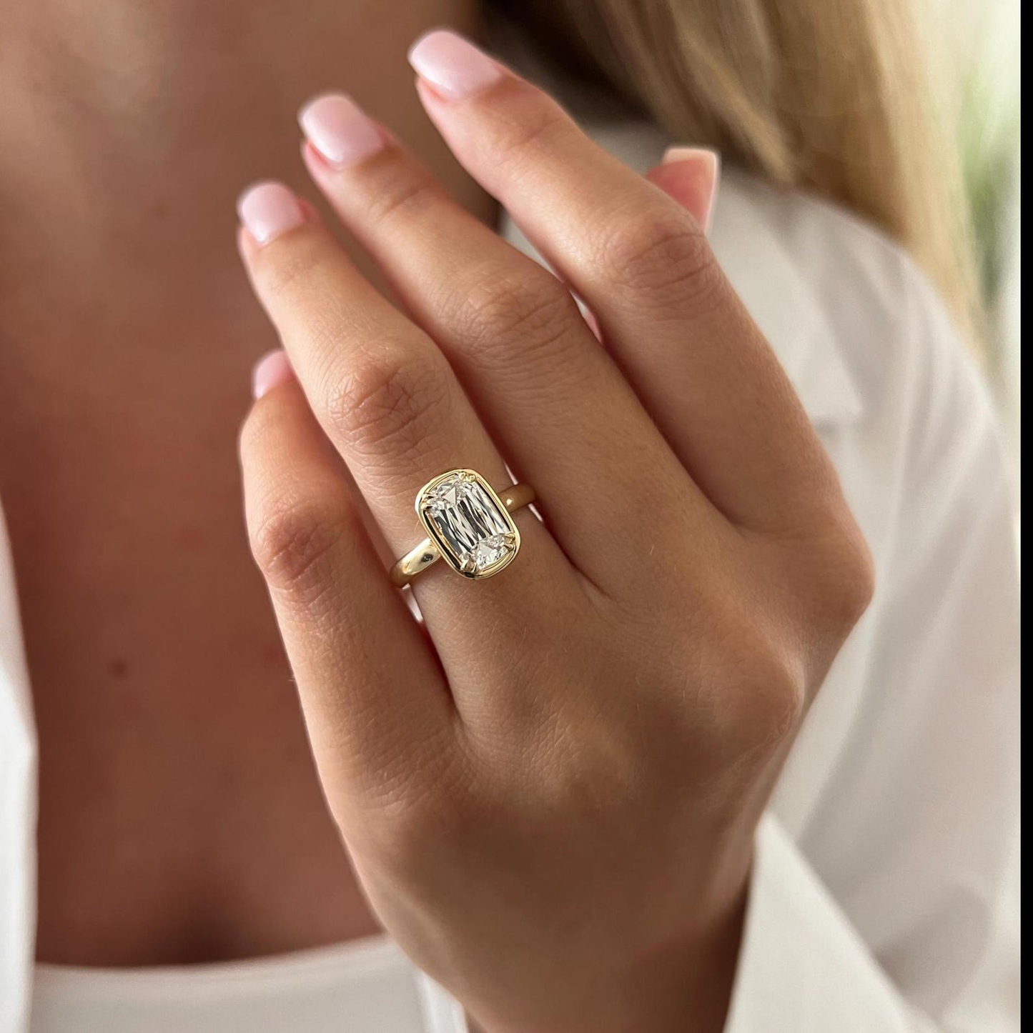 Round Halo, Pave & Split Shank Engagement Ring – 1.93 CT Lab Grown Diamond