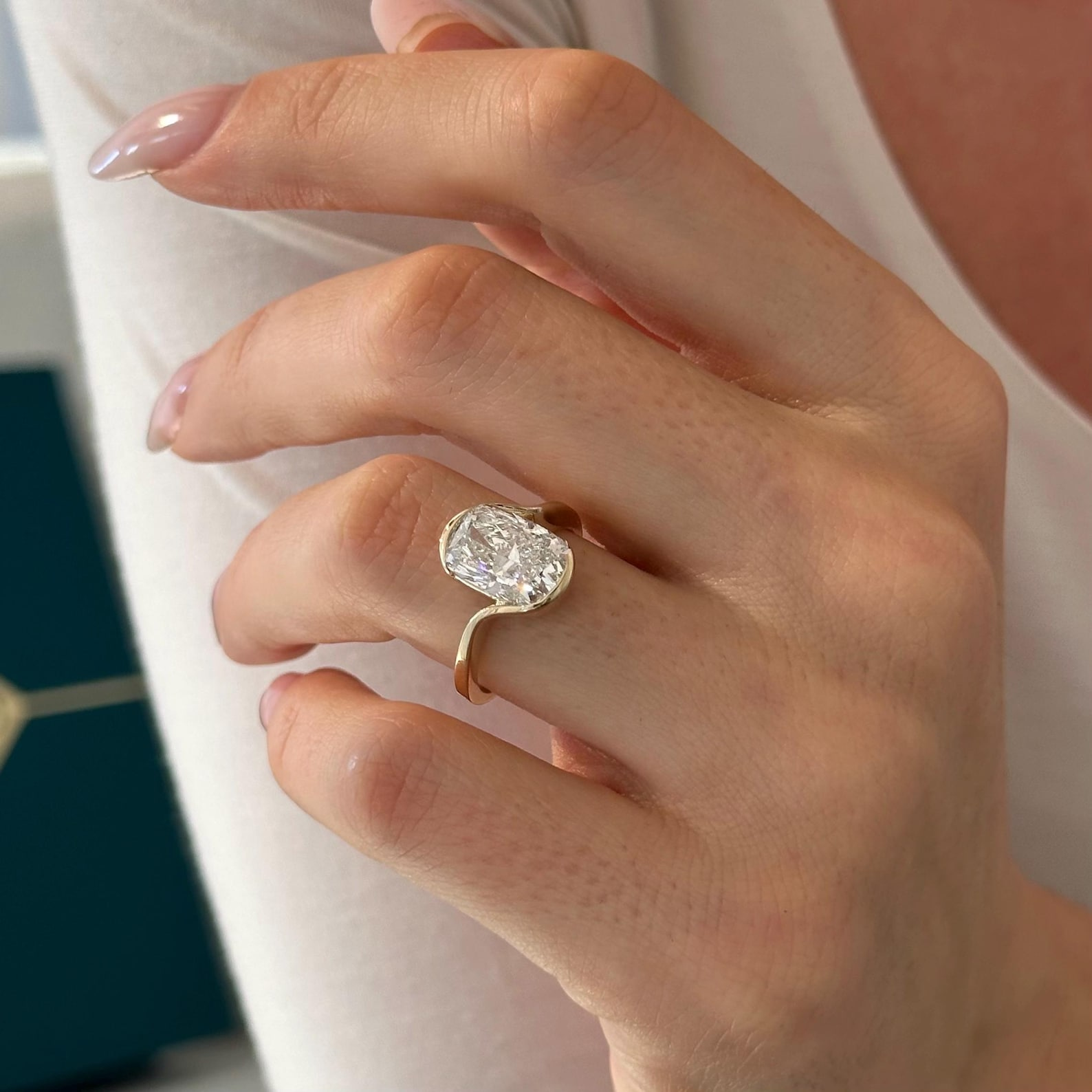 Round Halo, Pave & Split Shank Engagement Ring – 1.93 CT Lab Grown Diamond
