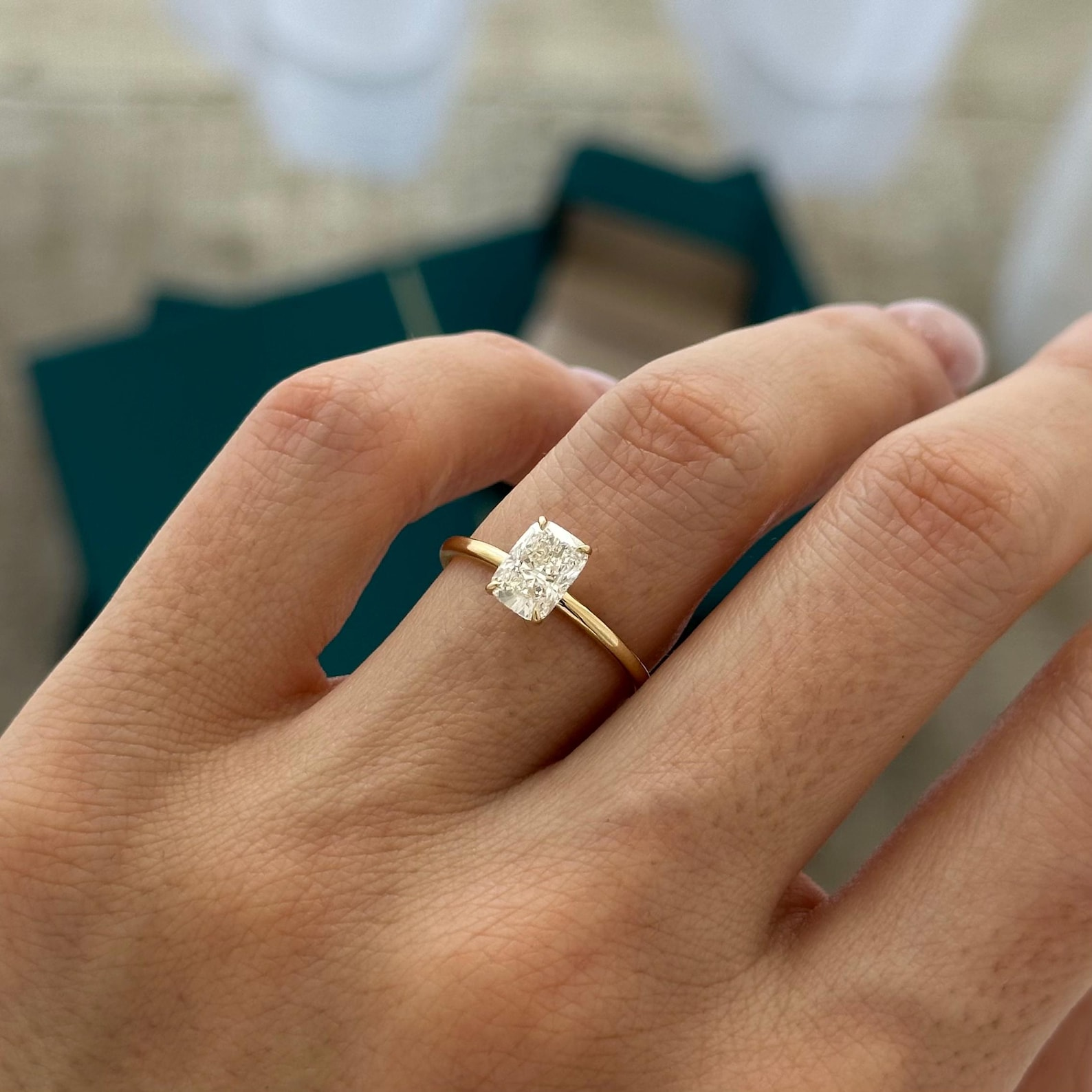 Round Halo, Pave & Split Shank Engagement Ring – 1.93 CT Lab Grown Diamond