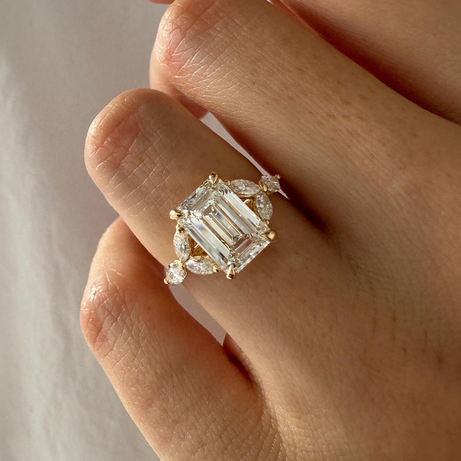 Round Halo, Pave & Split Shank Engagement Ring – 1.93 CT Lab Grown Diamond