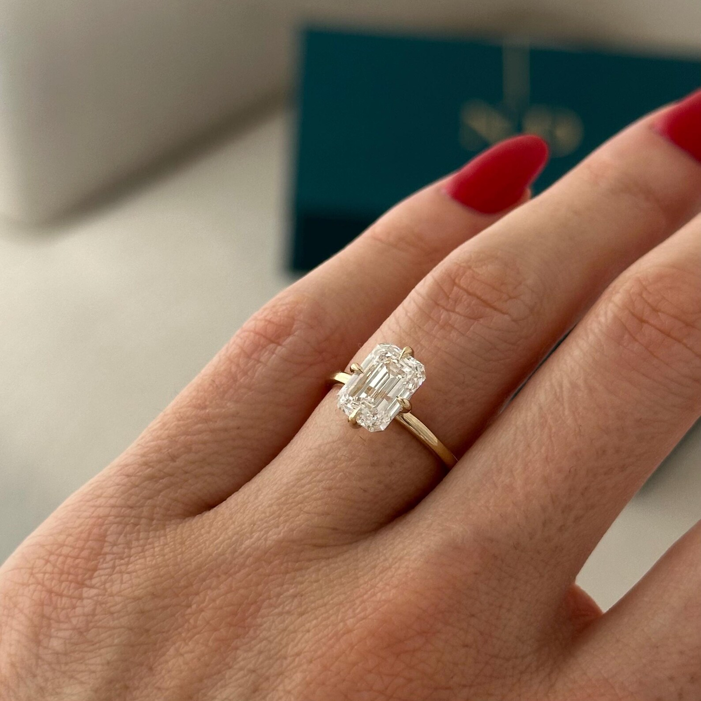 Round Halo, Pave & Split Shank Engagement Ring – 1.93 CT Lab Grown Diamond