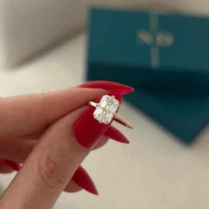 Round Halo, Pave & Split Shank Engagement Ring – 1.93 CT Lab Grown Diamond