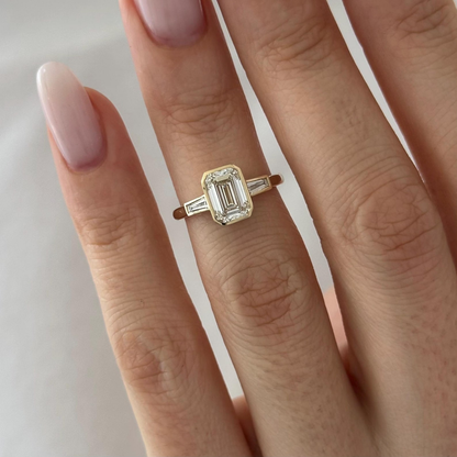 Round Halo, Pave & Split Shank Engagement Ring – 1.93 CT Lab Grown Diamond