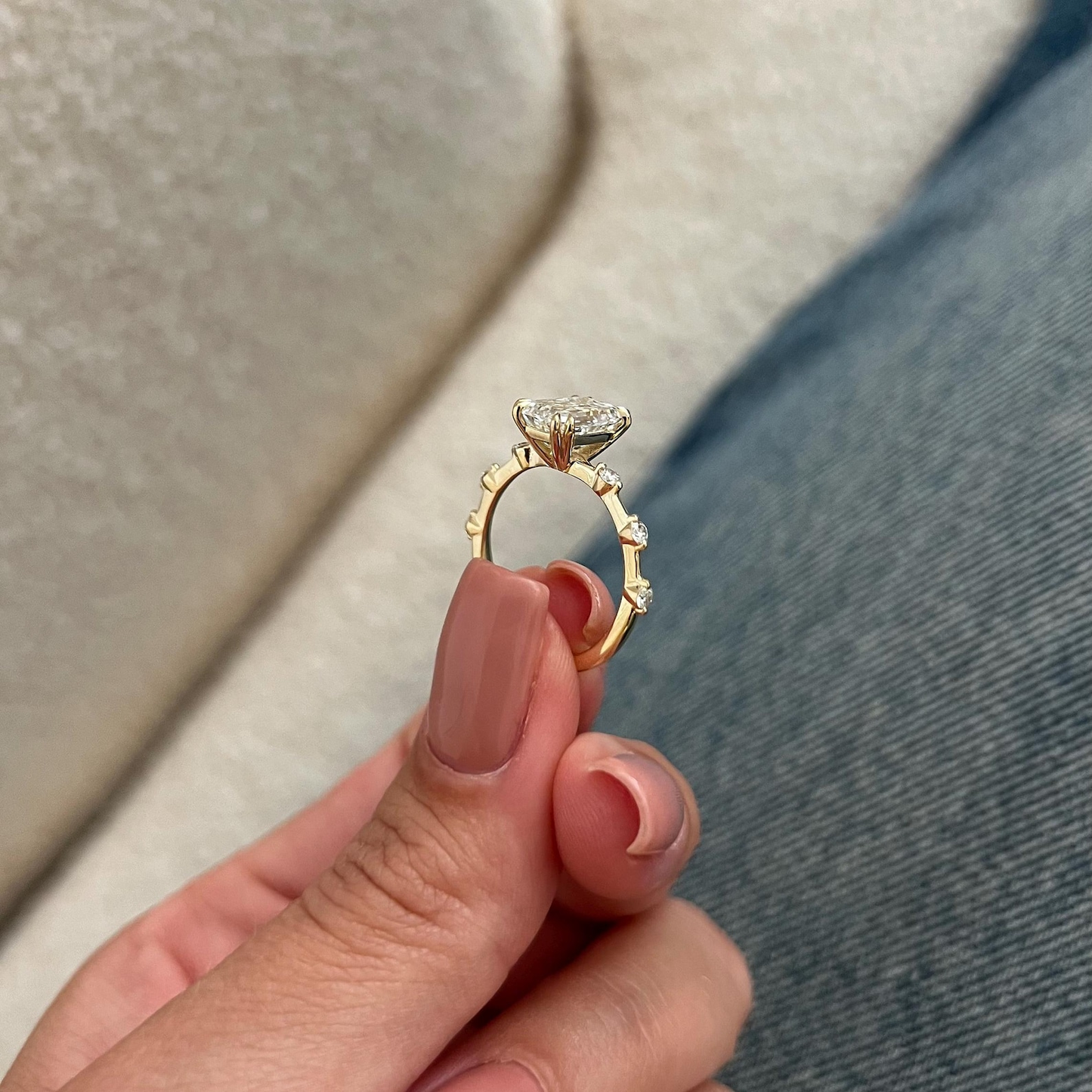 Round Halo, Pave & Split Shank Engagement Ring – 1.93 CT Lab Grown Diamond