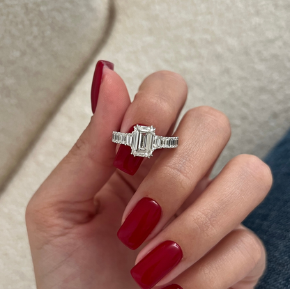 Round Halo, Pave & Split Shank Engagement Ring – 1.93 CT Lab Grown Diamond